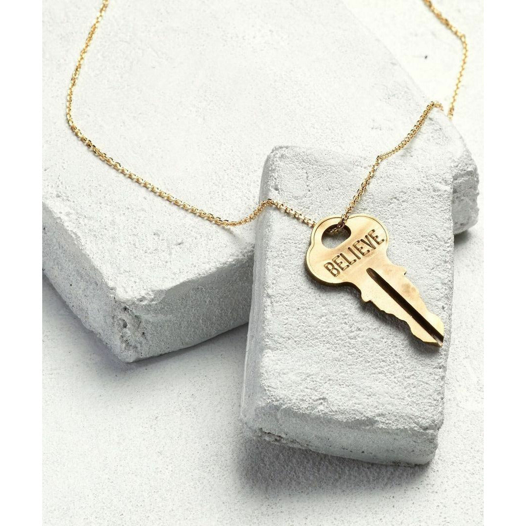 Brooklyn Padlock Necklace, Strength / Gold