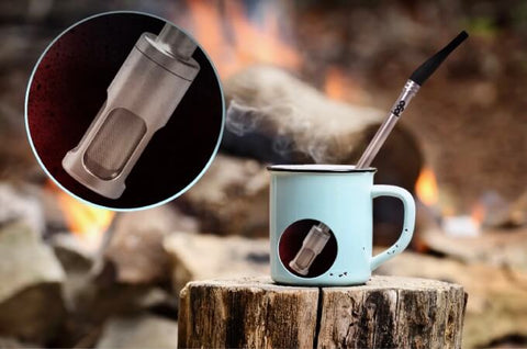 JoGo coffee gadget, a reusable straw for brewing coffee and tea