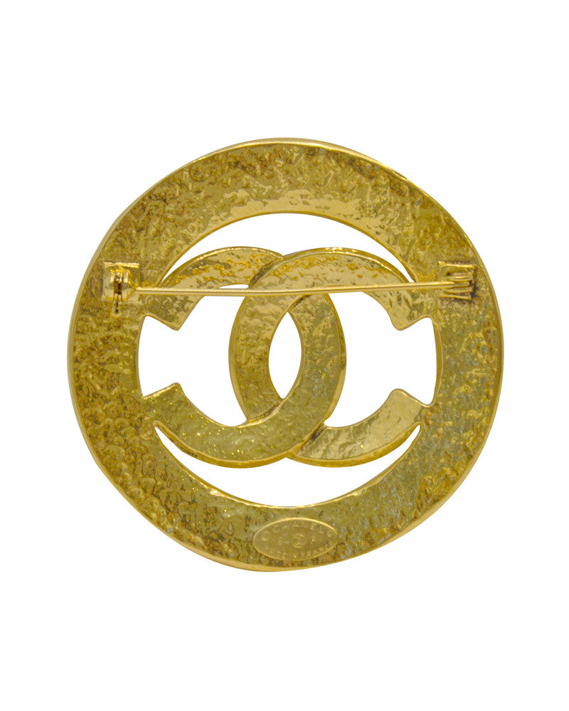 Gold Circle Logo Pin – Vintage Couture
