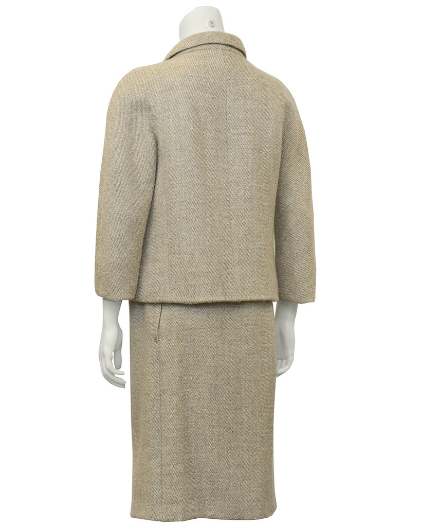 Beige Wool Haute Couture Suit – Vintage Couture