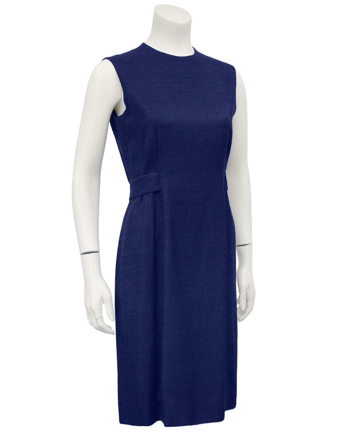 Navy Blue Demi Couture Raw Silk Day Dress – Vintage Couture
