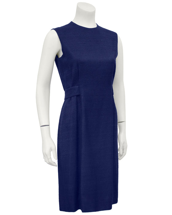 Navy Blue Demi Couture Raw Silk Day Dress – Vintage Couture