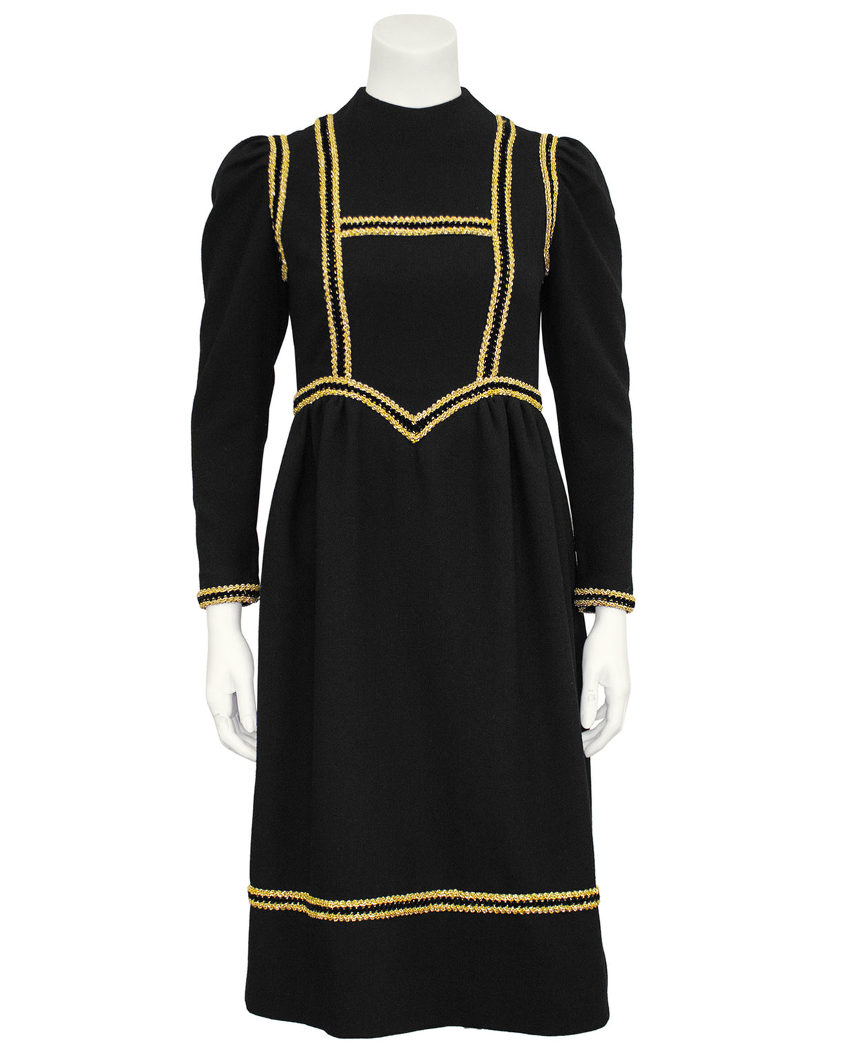 Black and Gold Dress – Vintage Couture