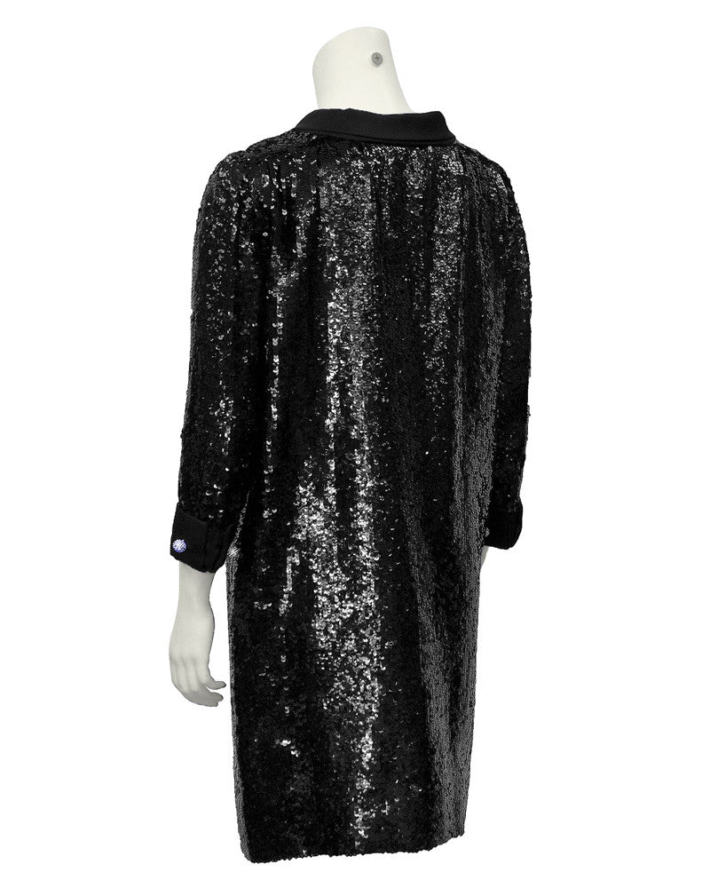 Black Sequin Dress – Vintage Couture