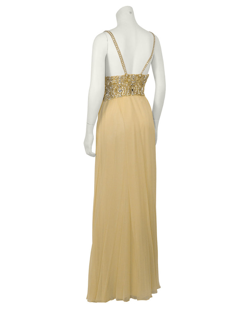 Yellow Embellished Gown – Vintage Couture