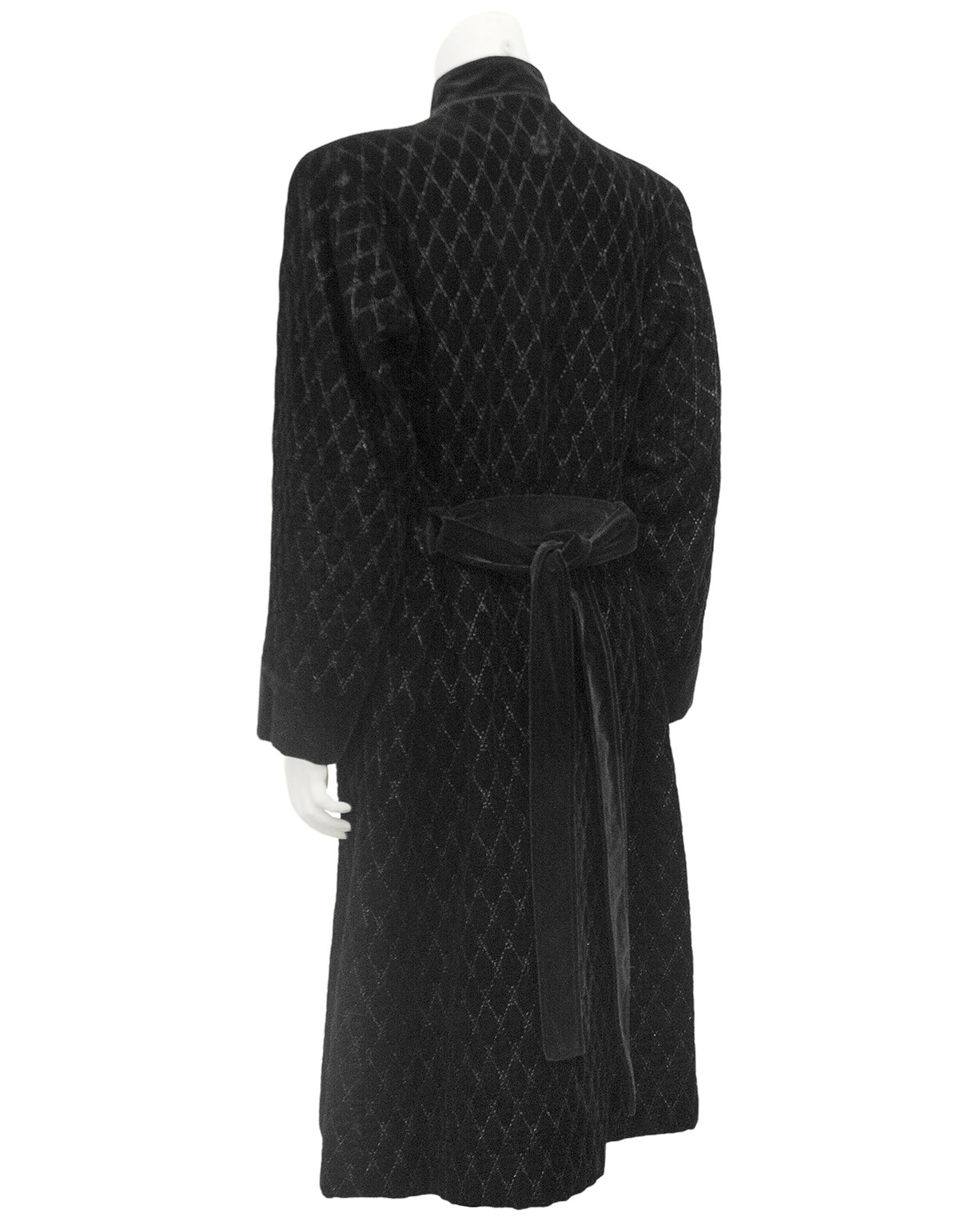 Black Quilted Velvet Coat – Vintage Couture