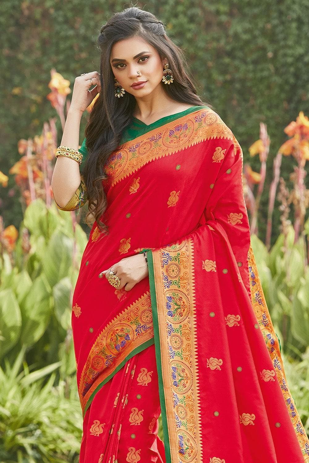 Shagun Wedding Muniya Paithani Saree