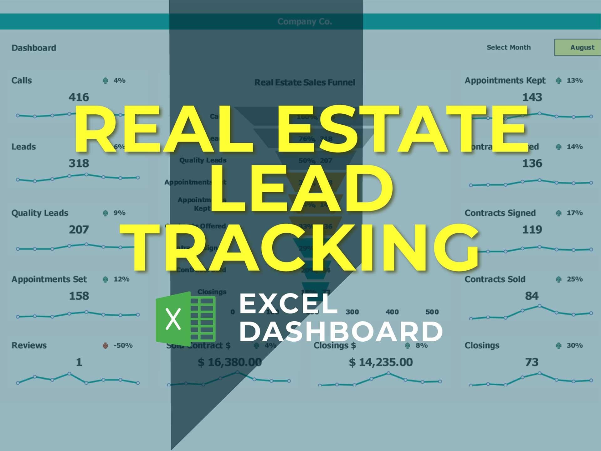 Real Estate Lead Tracking Excel Template Templarket com