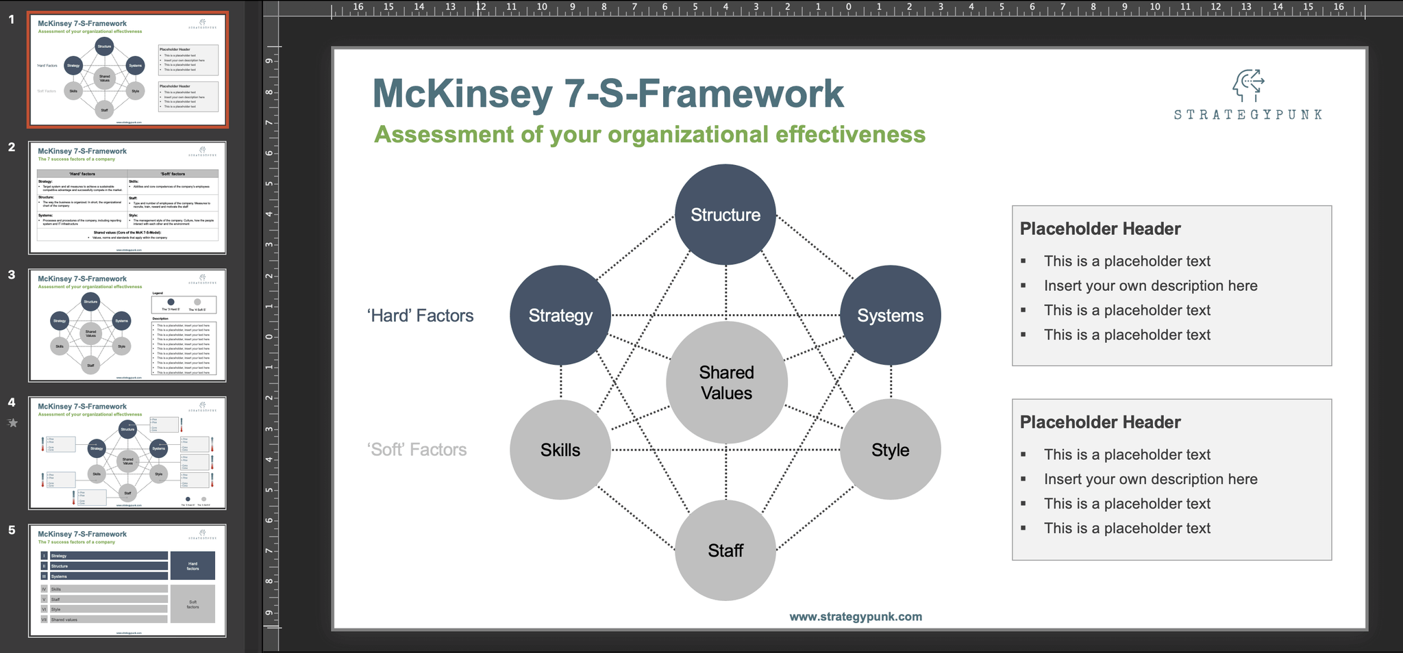 McKinsey 7 S Framework Powerpoint Template Templarket com
