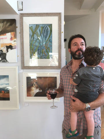 My family at the gallery exhibition