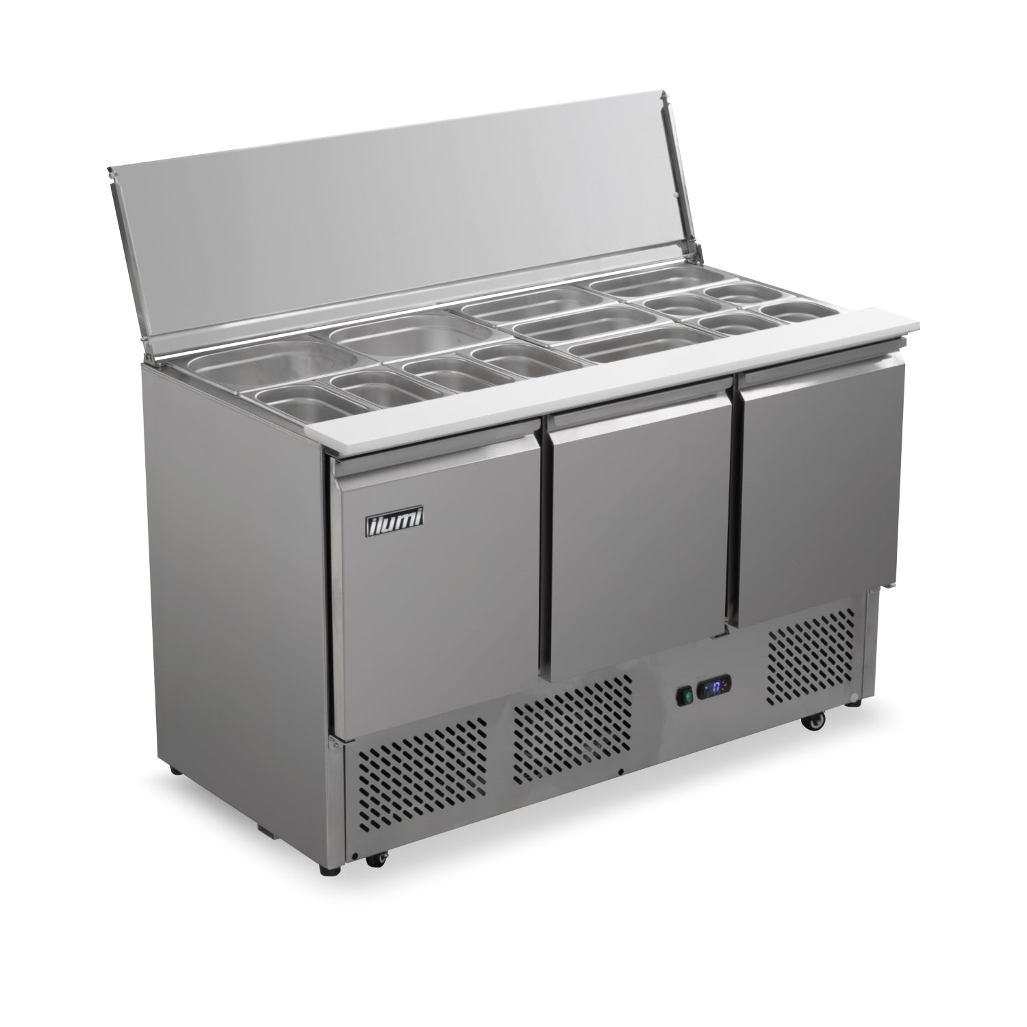 Congelador vertical inox Infiniton A++ ultrasilencioso 3 cajones