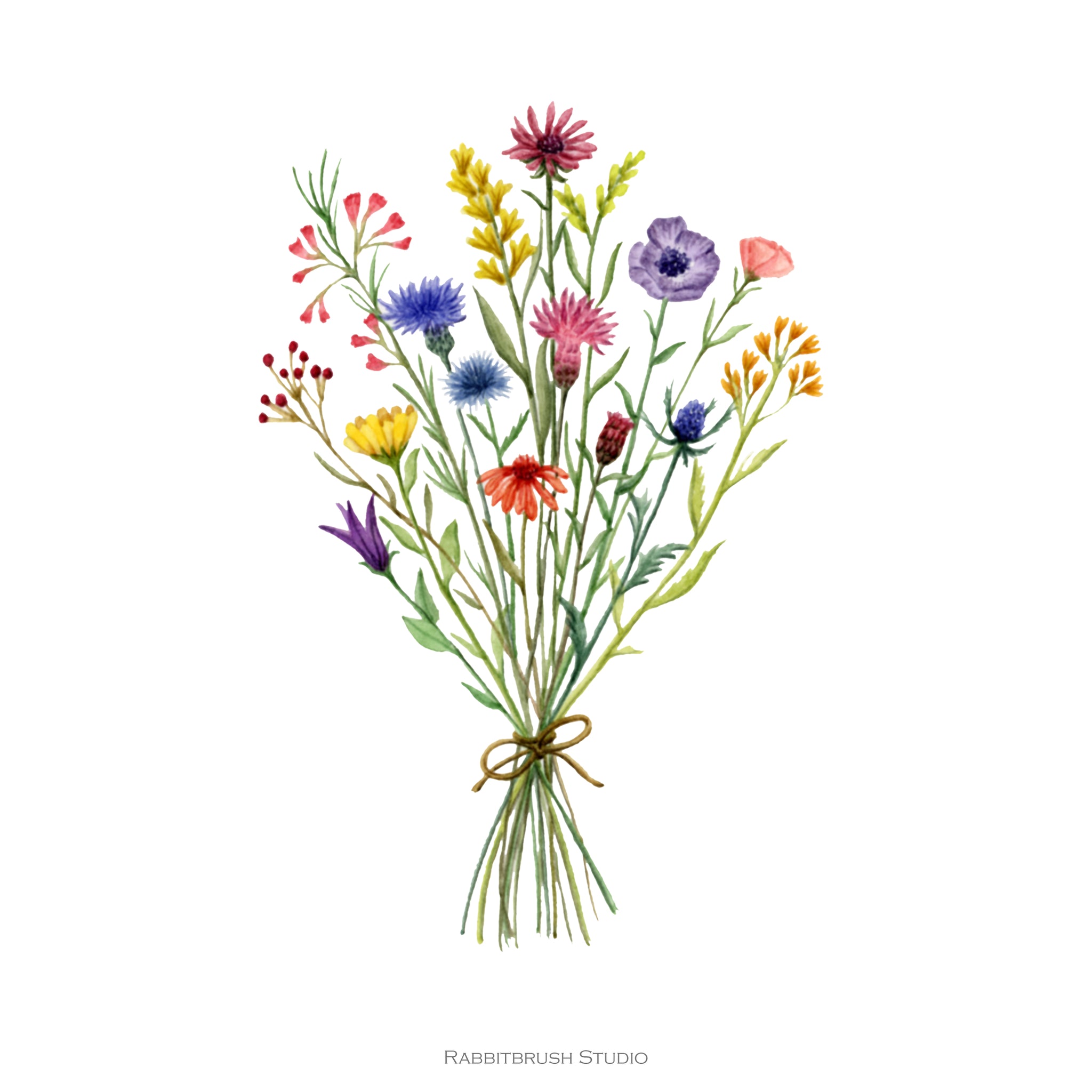 wildflower bouquet sketch