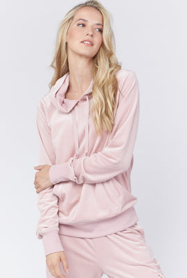 Link to Velvet Drawstring Hoodie Mauve