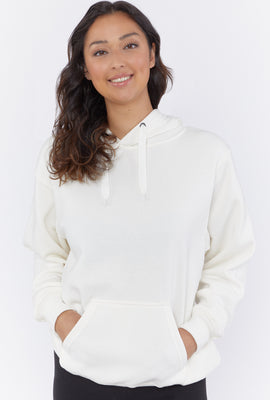 Link to Basic Fleece Drawstring Hoodie White