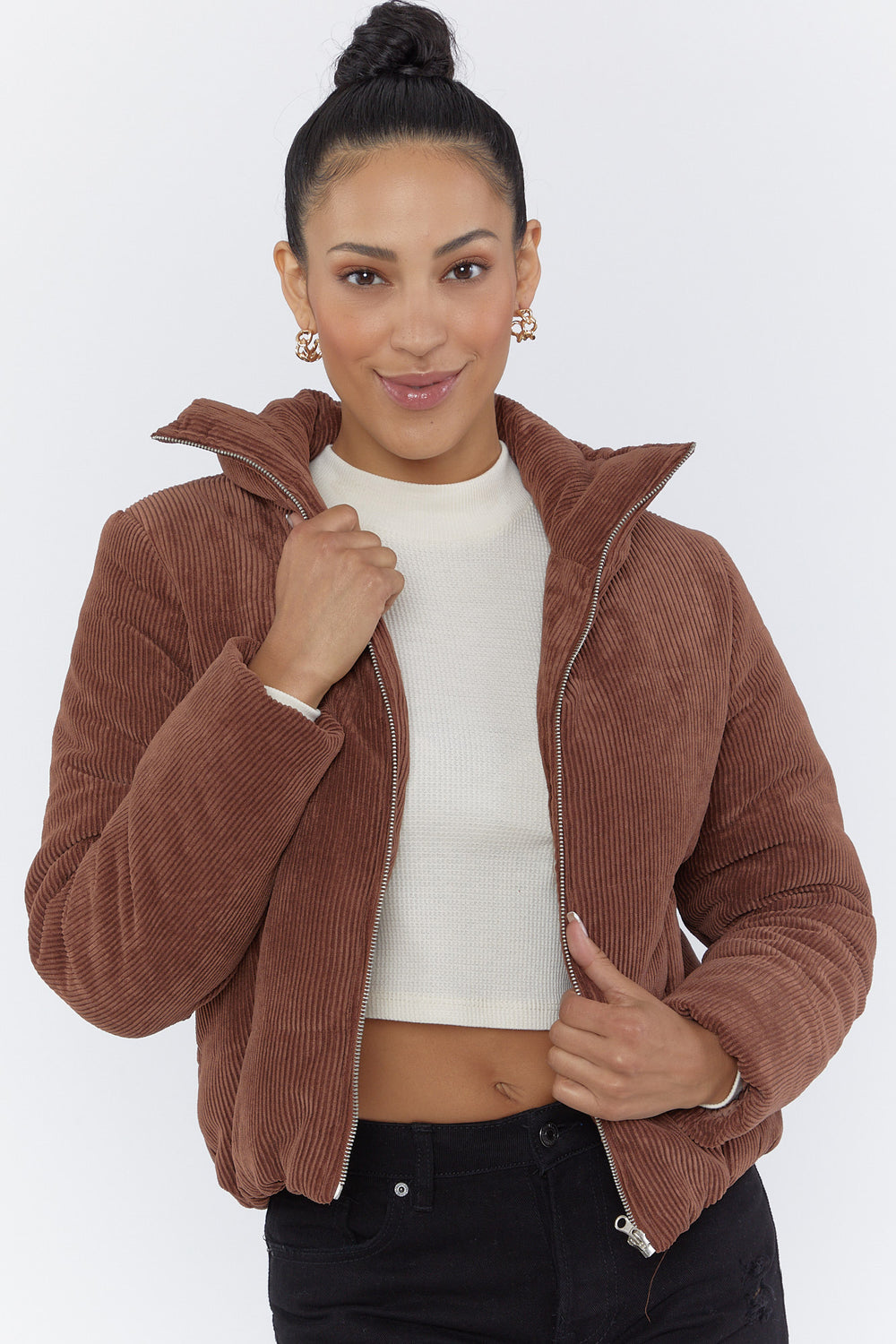 forever 21 corduroy puffer