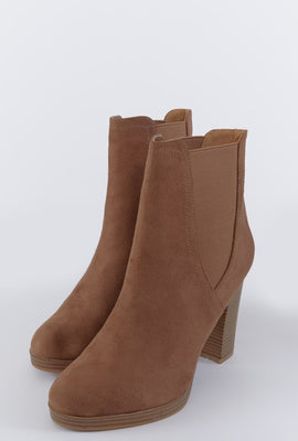Link to Faux-Suede High Heel Boot Brown