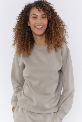 Link to Basic Fleece Crewneck Pullover Taupe