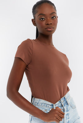 Link to Rounded Hem T-Shirt Brown