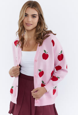 Link to Apple Cardigan Sweater Pink