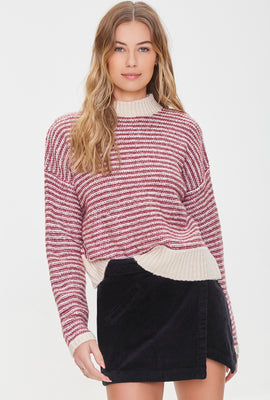 Link to Fuzzy Striped Sweater Cream