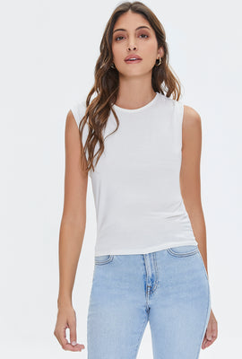 Link to Shirred Tank Top White