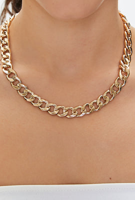 Link to Upcycled Chunky Chain Necklace Gold