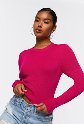 Link to Ribbed Knit Sweater Top Pink