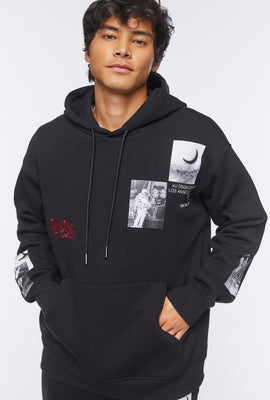 Link to Embroidered Rise Graphic Hoodie Black
