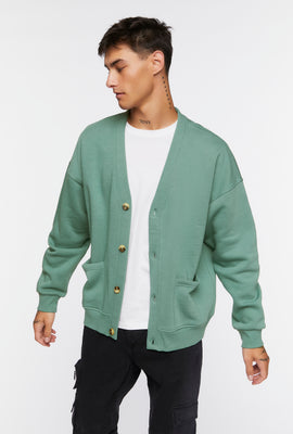 Link to Button-Front Cardigan Sweater Green
