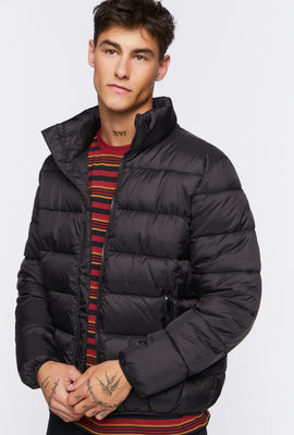 Link to Zip-Up Puffer Jacket Black