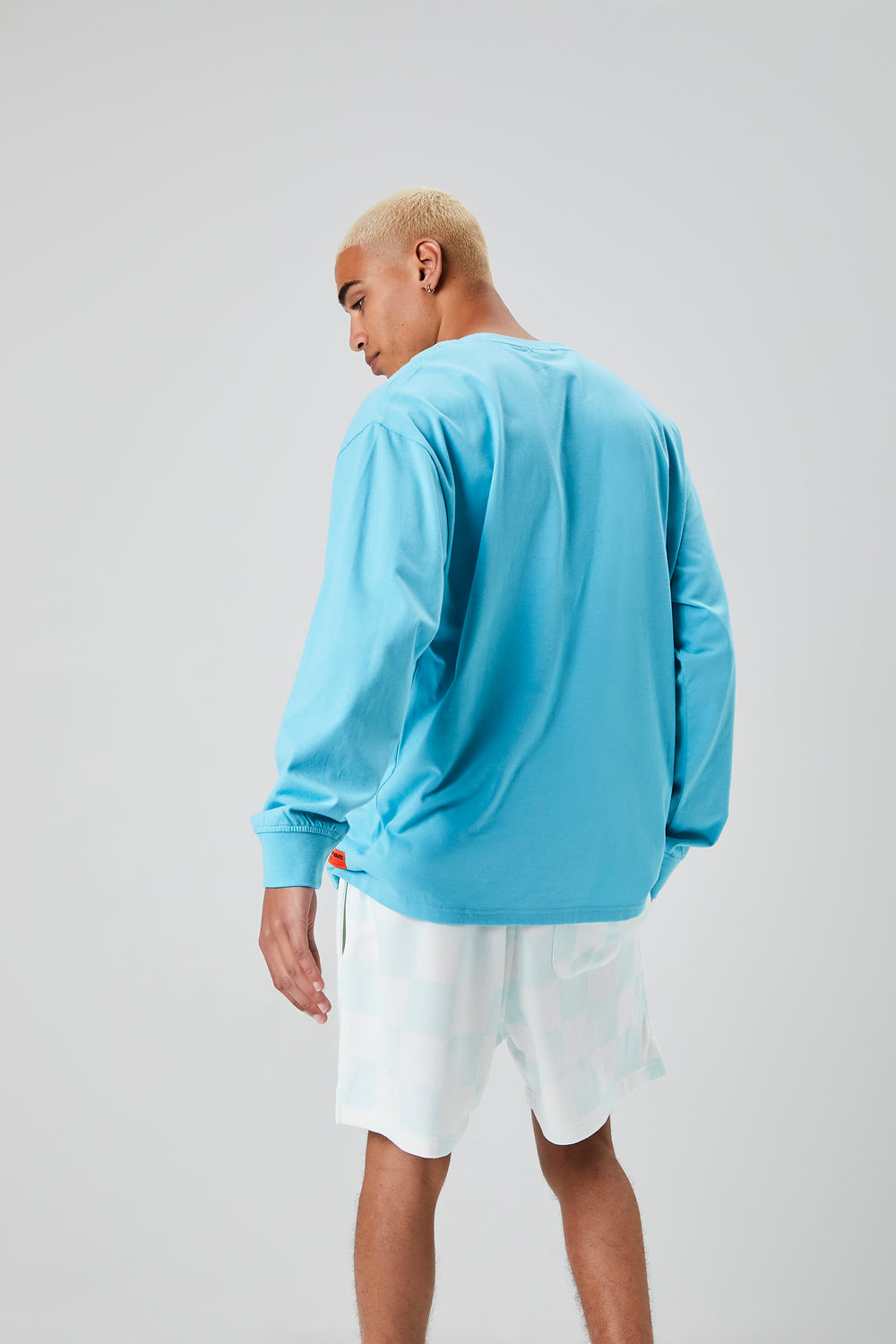 Summer Waves Graphic Long-Sleeve Tee Blue