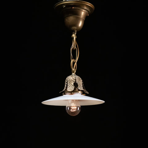 Bedford Pendant with Curved Milk Glass Shade, Hand-Rubbed Antique Bras –  Fox Mill Lighting and Supply Co.