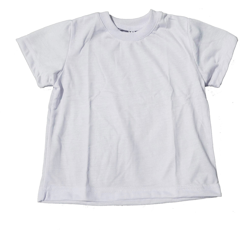 Toddlers 100% Polyester Blank White Shirt - Unisex – Neko Prints
