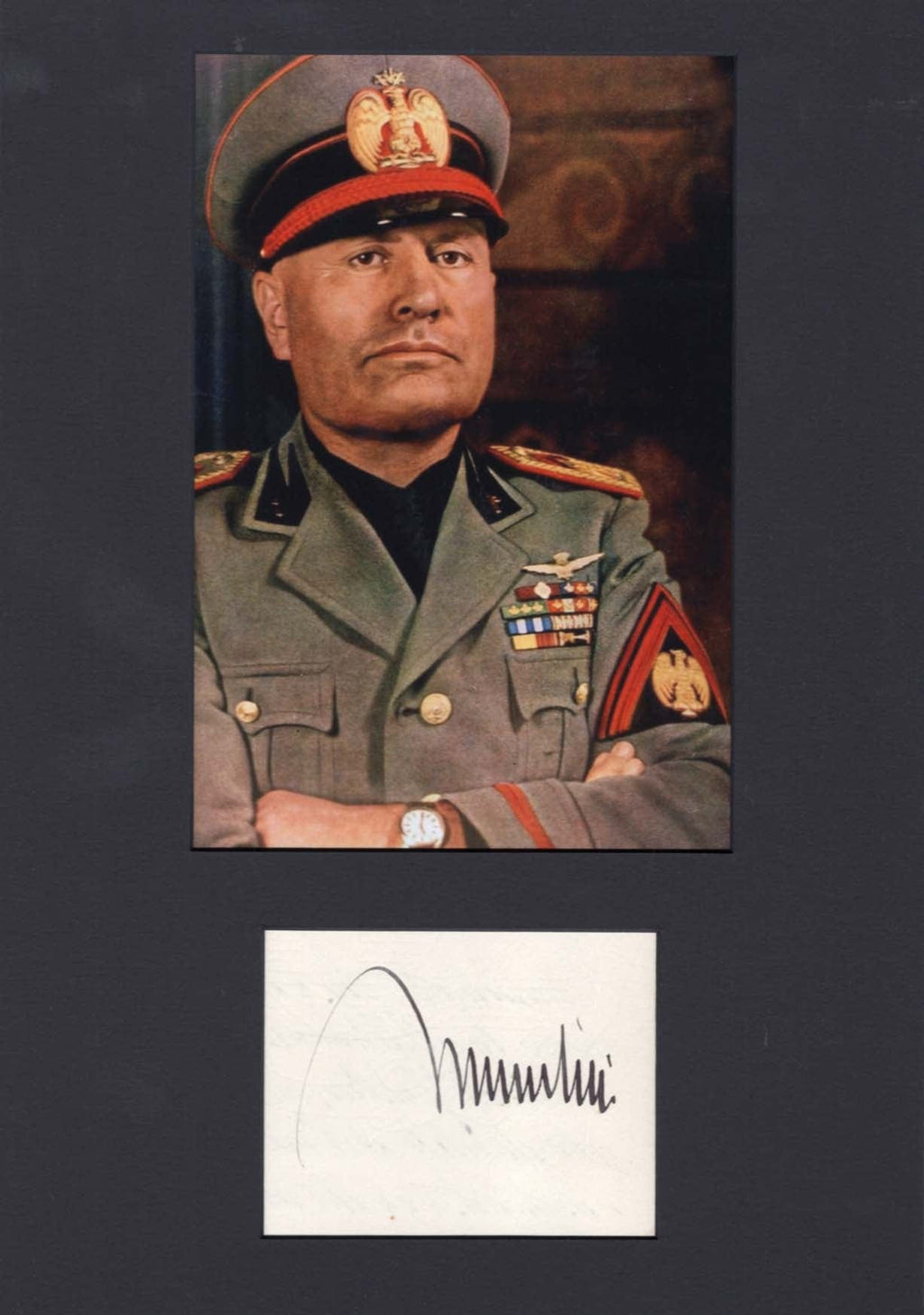 Benito Mussolini Autograph | signed cards / album pages