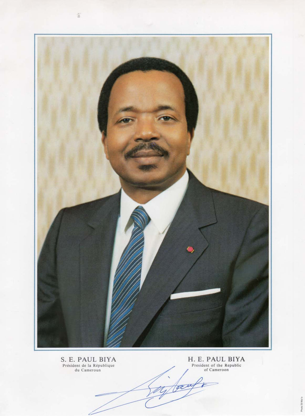 Paul Biya Autograph | signed photographs