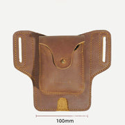 Retro Men Leather Phone Holster Waist Bag Purse with Belt Hole