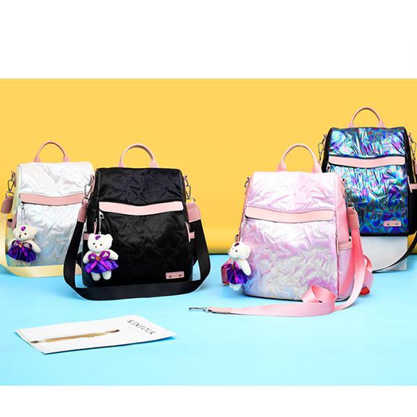 Anti-theft Contrast Color Embossing Backpack