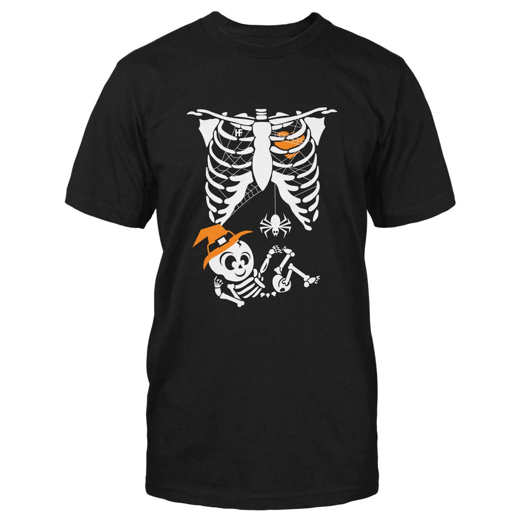 Skeleton Cute Pregnancy Halloween T-shirt