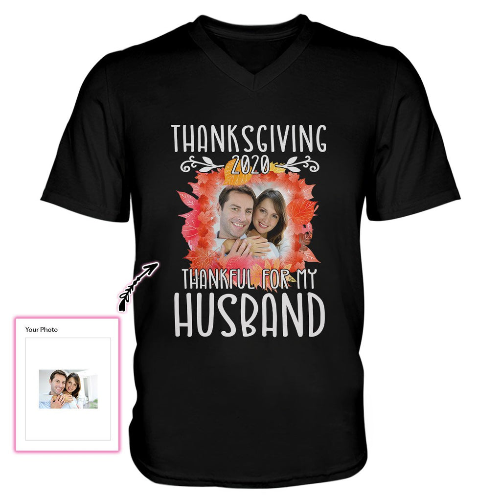 customized Thankful For My Husband Thanksgiving tee shirts