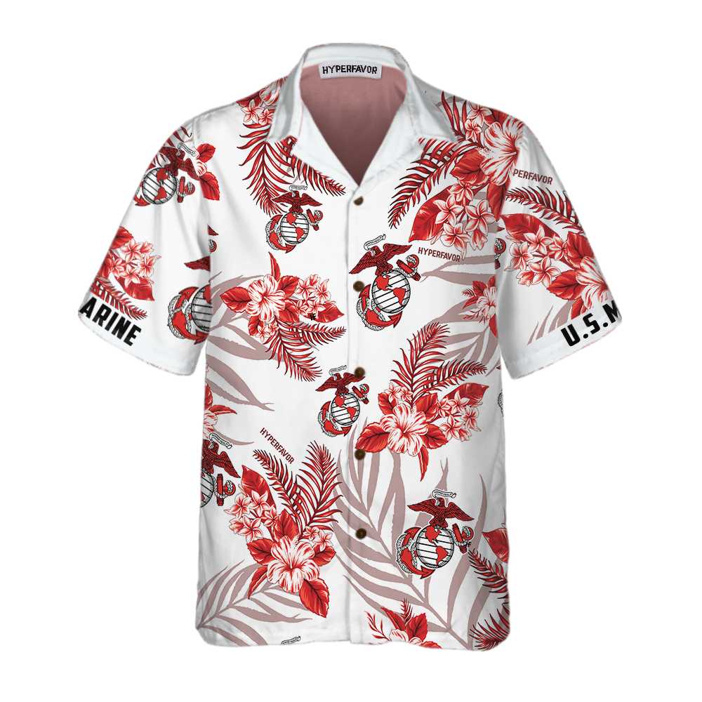 United States Marine Corps Hawaiian Shirt, Proud USMC Shirt For Men, U ...
