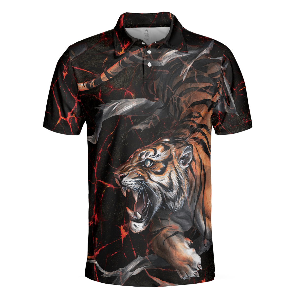 Tiger In The Dark Polo Shirt Cool Tiger Polo Shirt For Men Short Sle Hyperfavor