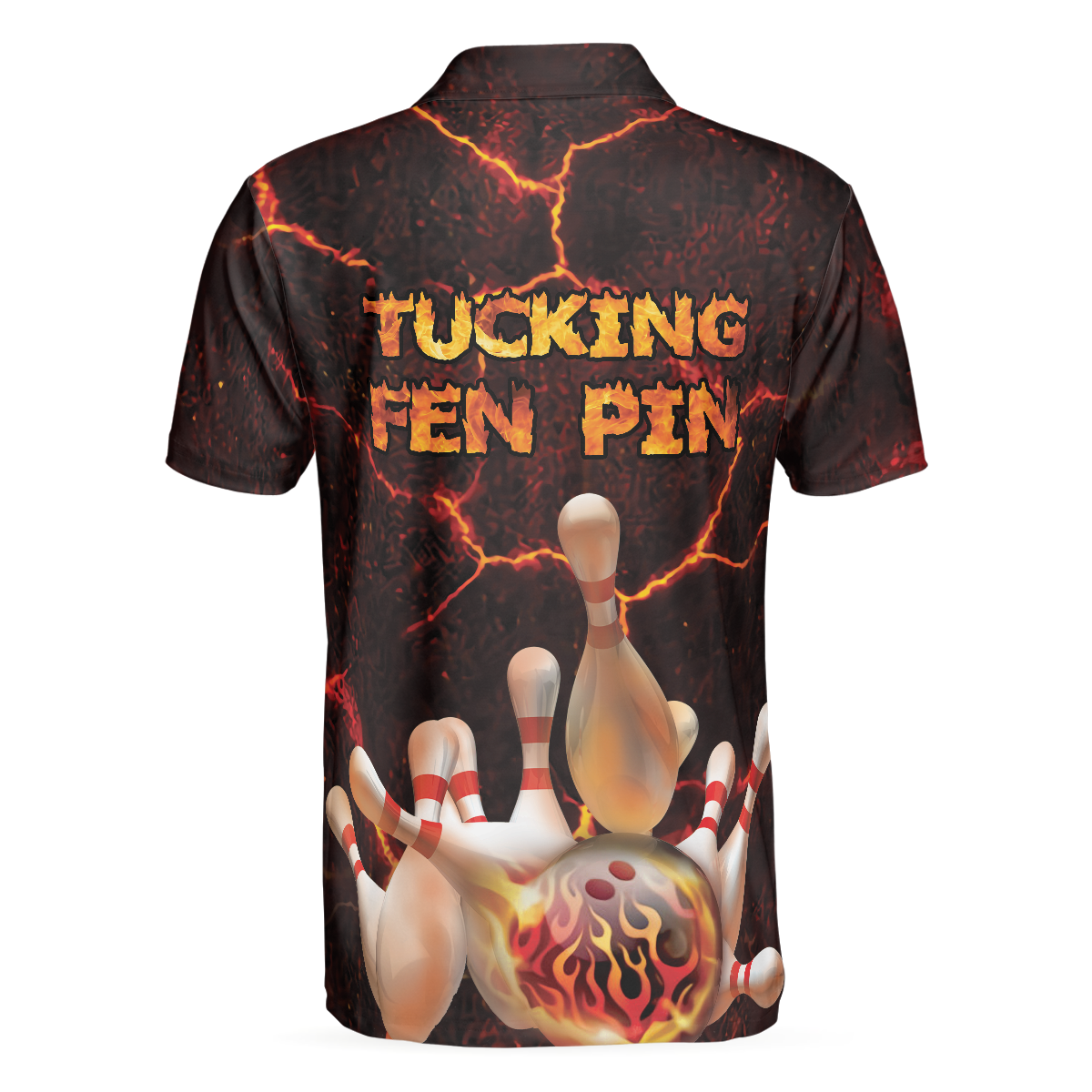 Tucking Fen Pin Polo Shirt, Skull Bowling Polo Shirt Design, Scary Hal ...
