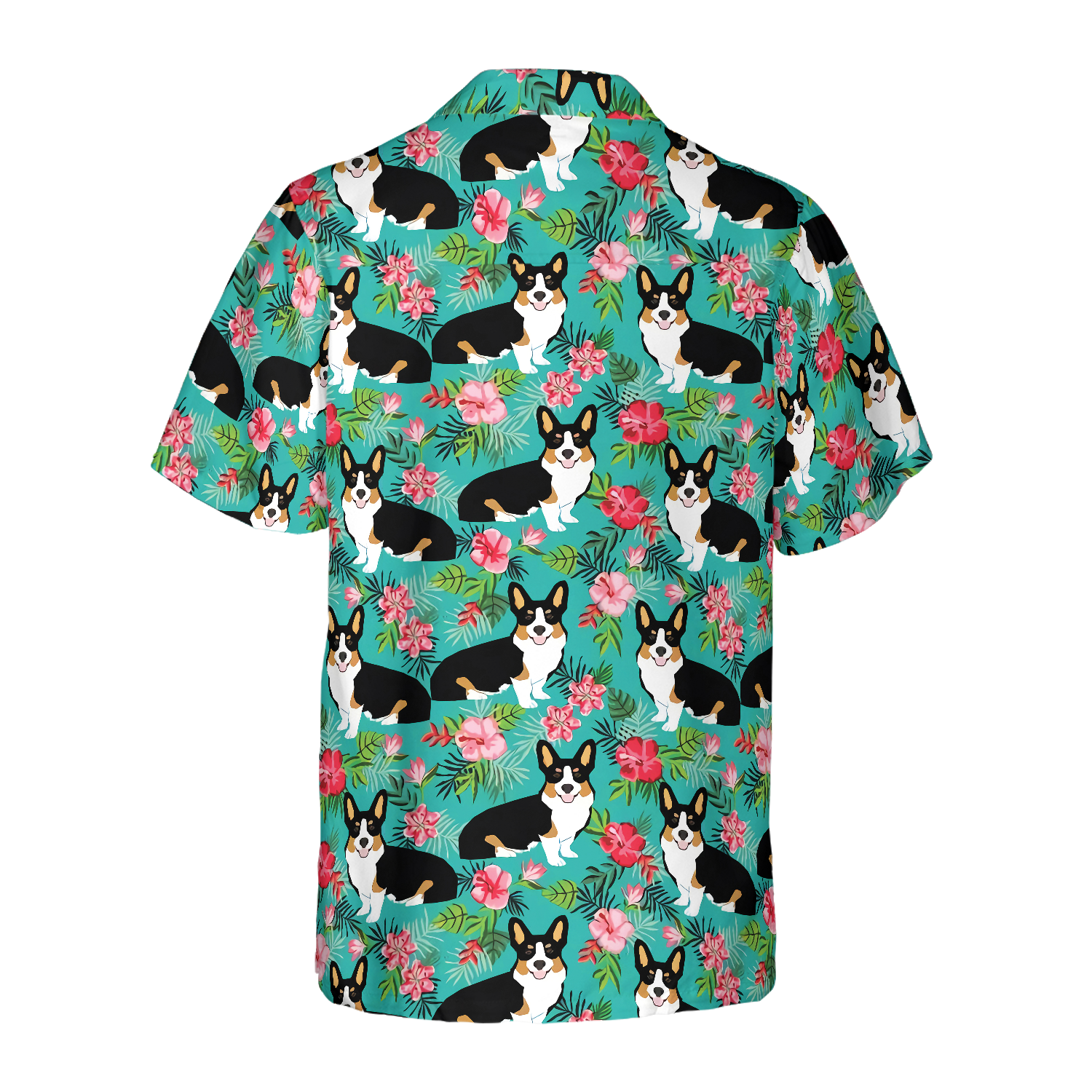 corgi floral shirt