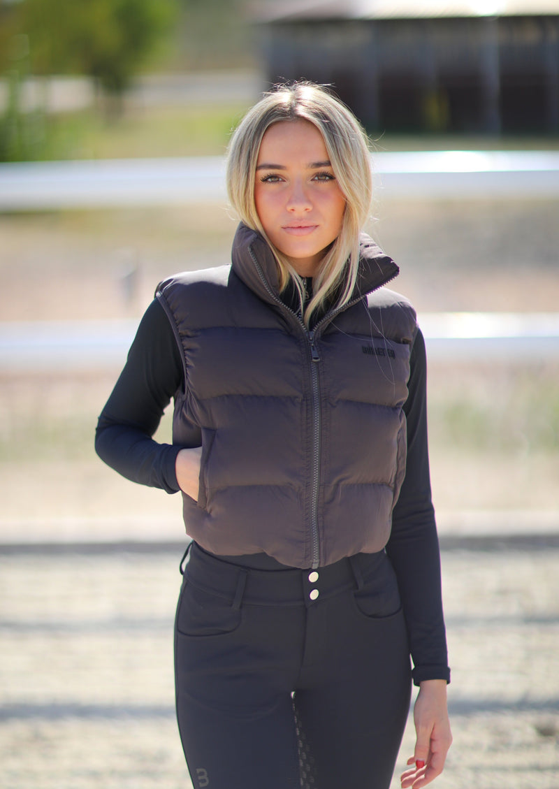Cropped Puffer Vest – Bullet Equestrian Design