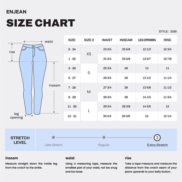 WEP3359 MEDIUM SIZE CHART