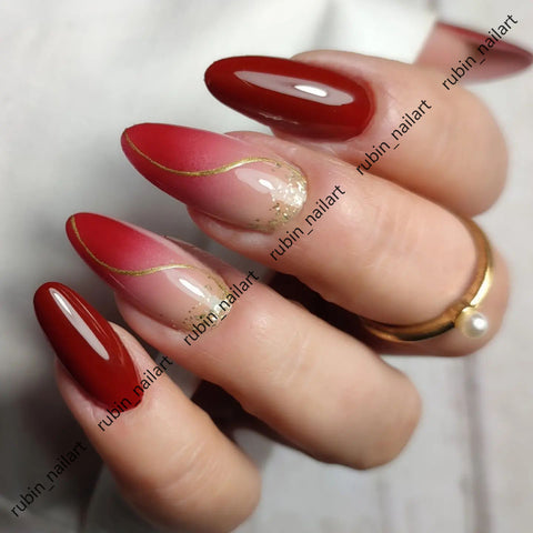 Red Gel Polish Nail