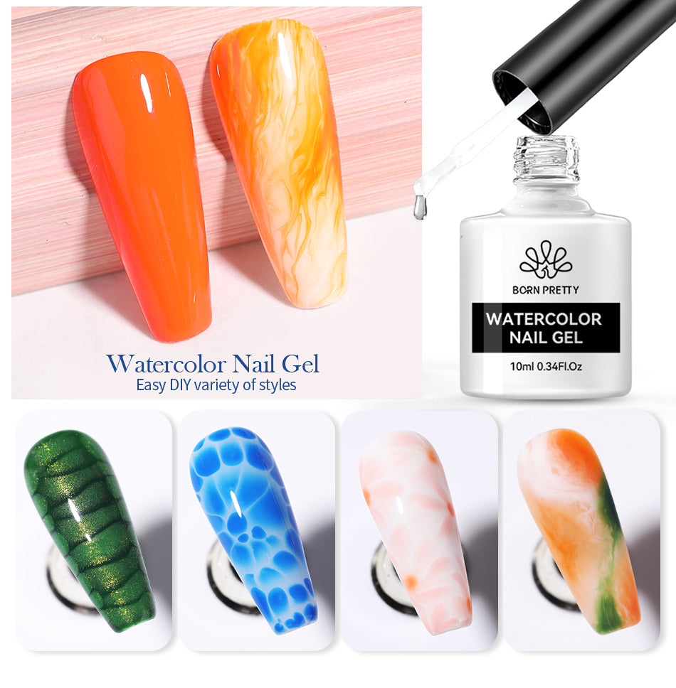 Watercolor nail art | Water color nails, Nails, Spring nail art