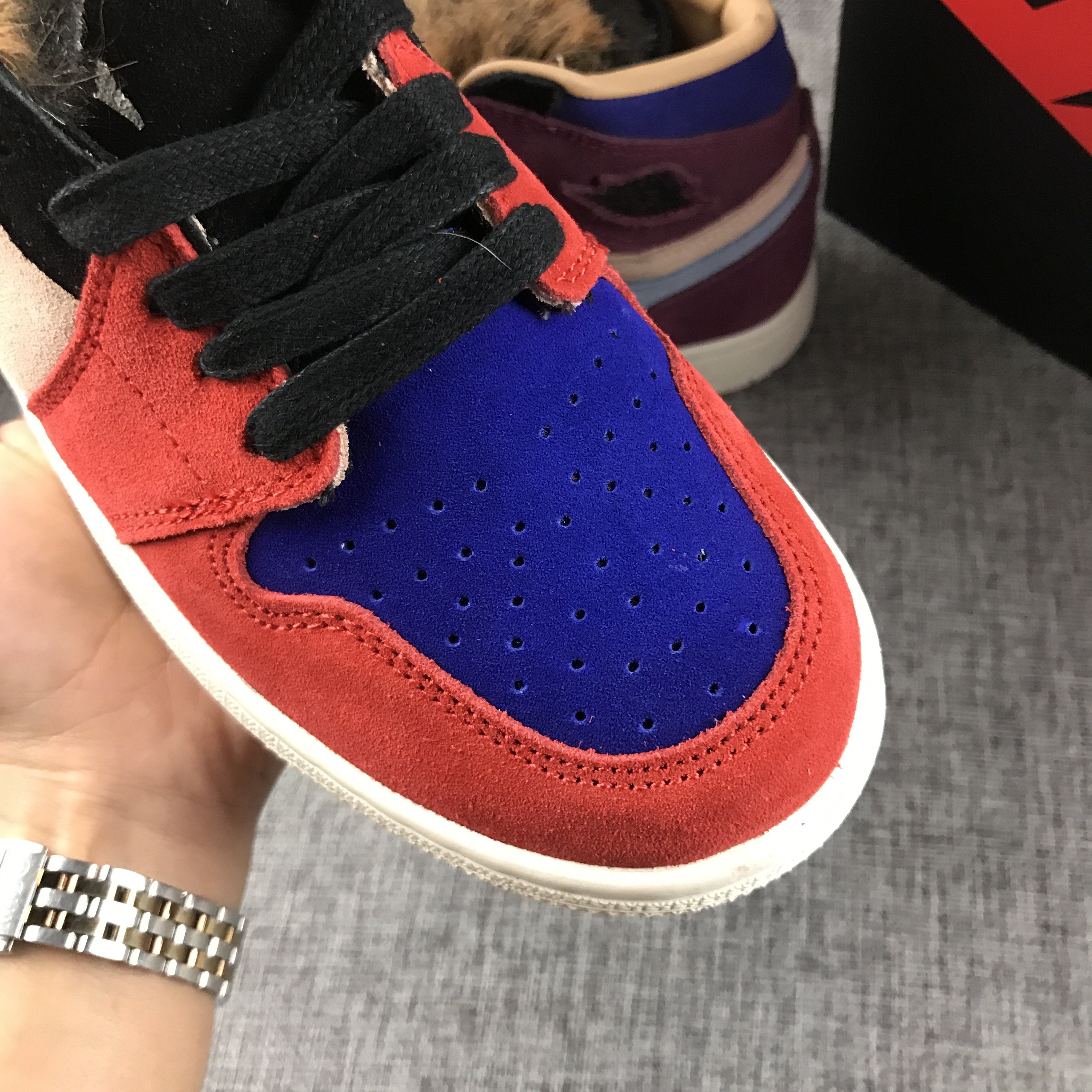 Wearwinds Nike Air Jordan 1 horse hair stitching color high quality