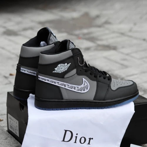 Dior x Nike Air Jordan 1 Retro High Black Sneakers Shoes
