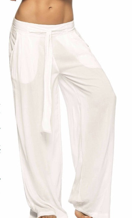 Turkana White Beach Wear Pants | FrouFrou Couture